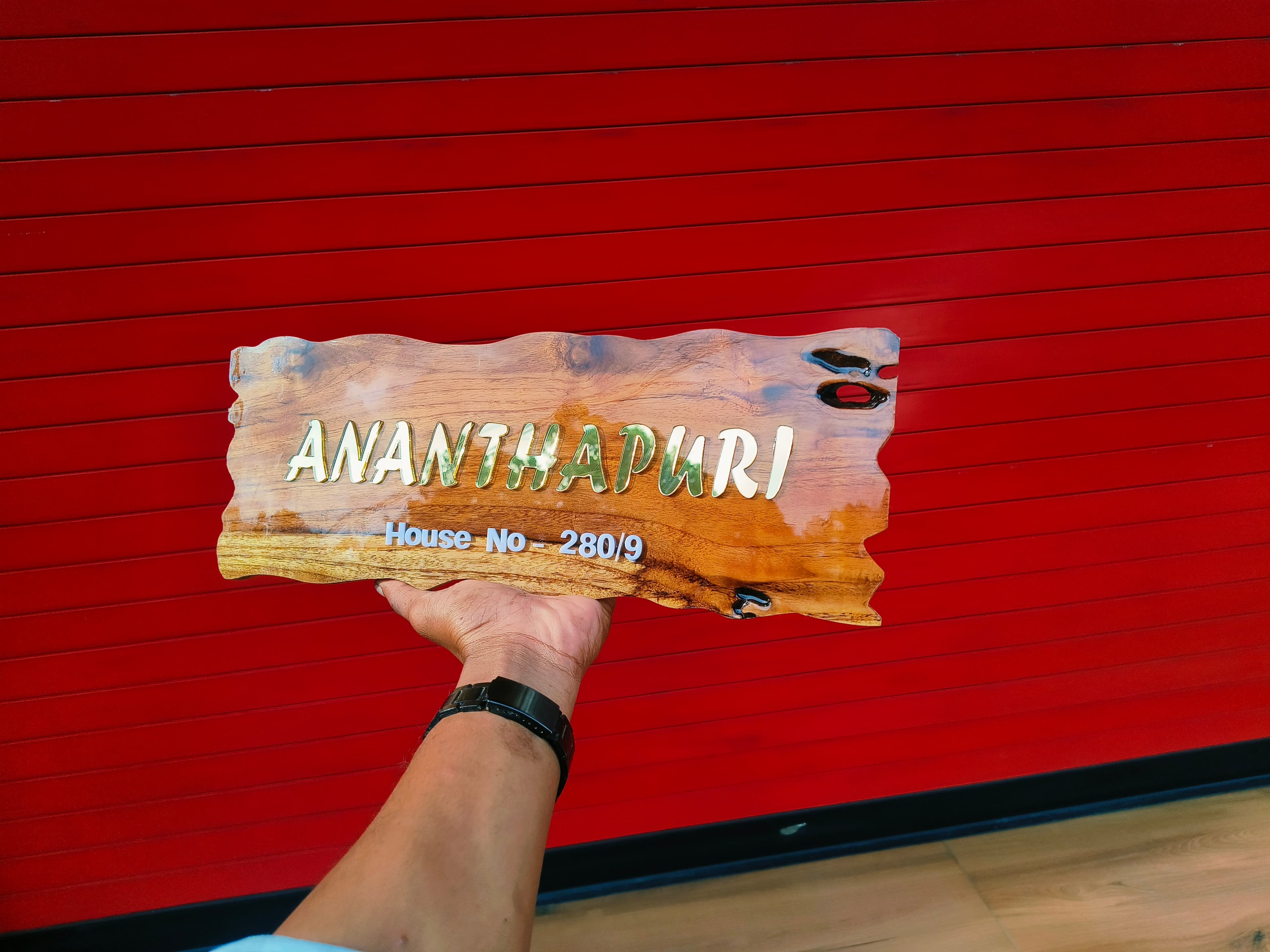 Custom Wood Name Board